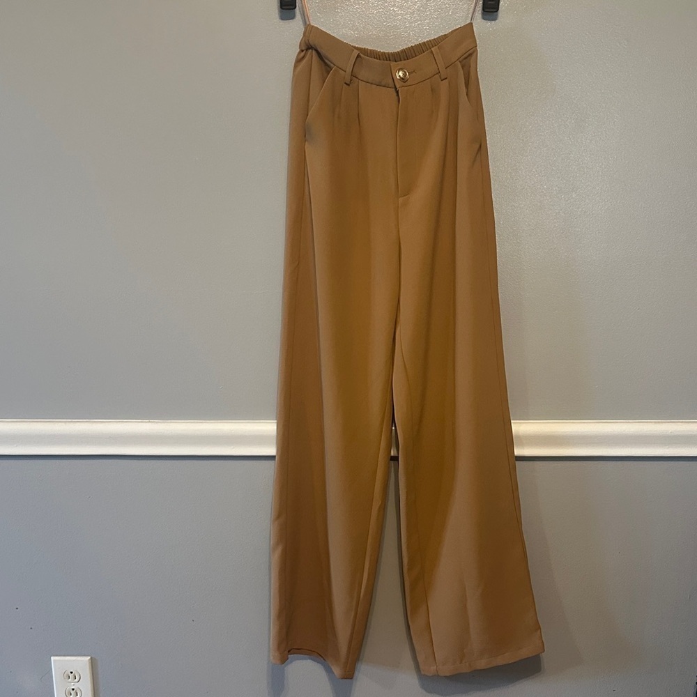 Chic Tan Flare Women's Pants